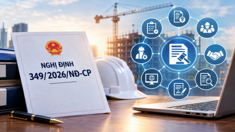 Nghị định số 349/2026/NĐ-CP sửa đổi quy định về lựa chọn nhà thầu; giao nhiệm vụ, đặt hàng đấu thầu
